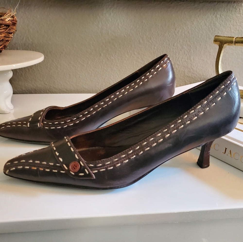 Colin Stuart Buck Stitch Pumps